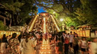 【防府天満宮】御誕辰祭（万灯の夕べ・花火大会）の開催期間・開催場所・見どころ